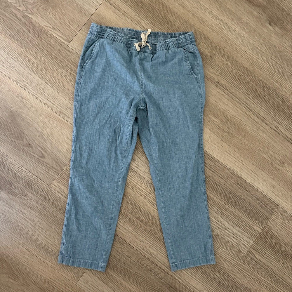 L.L. Bean Light Blue Joggers with Drawstring